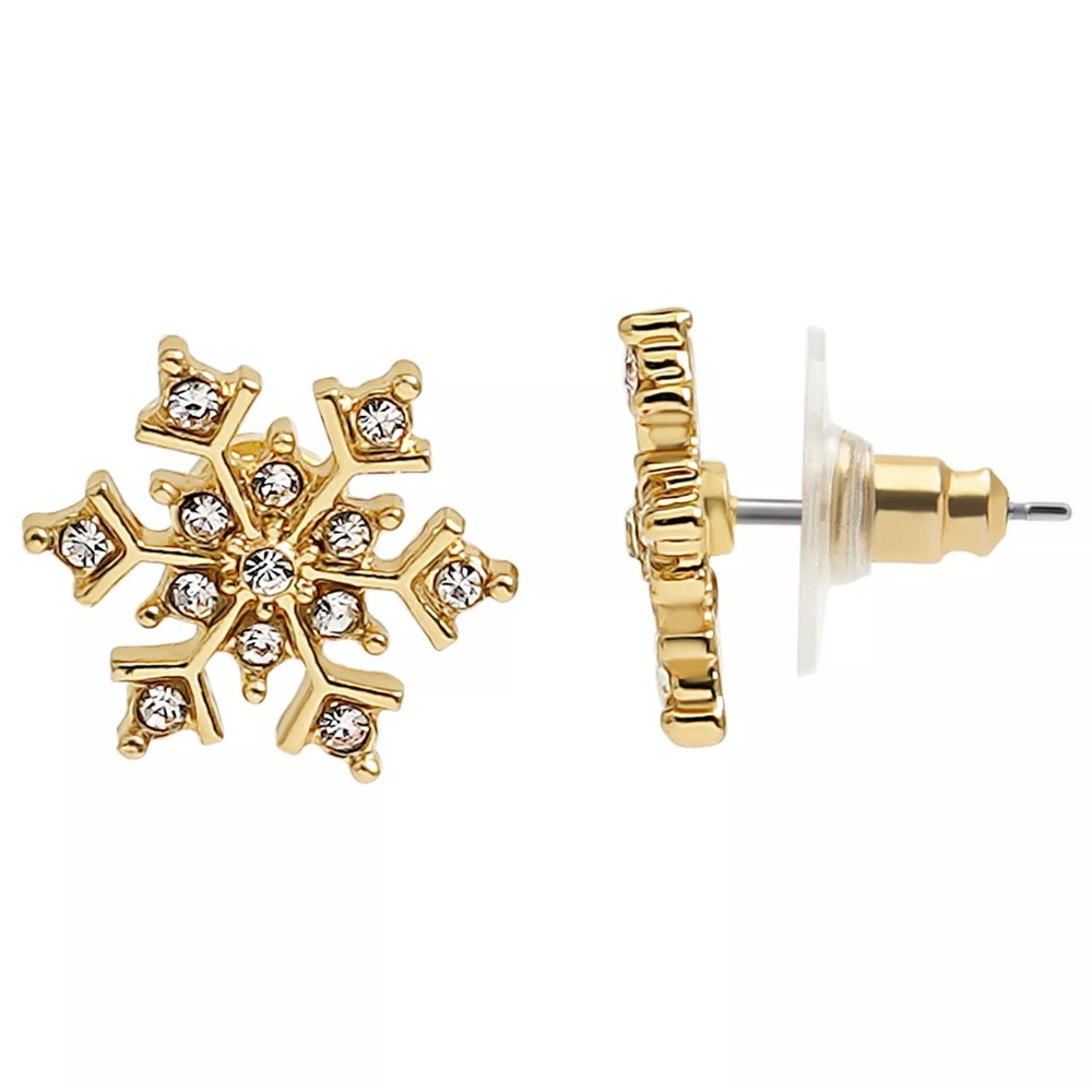 Lauren Conrad Snowflake Gold Tone Earrings